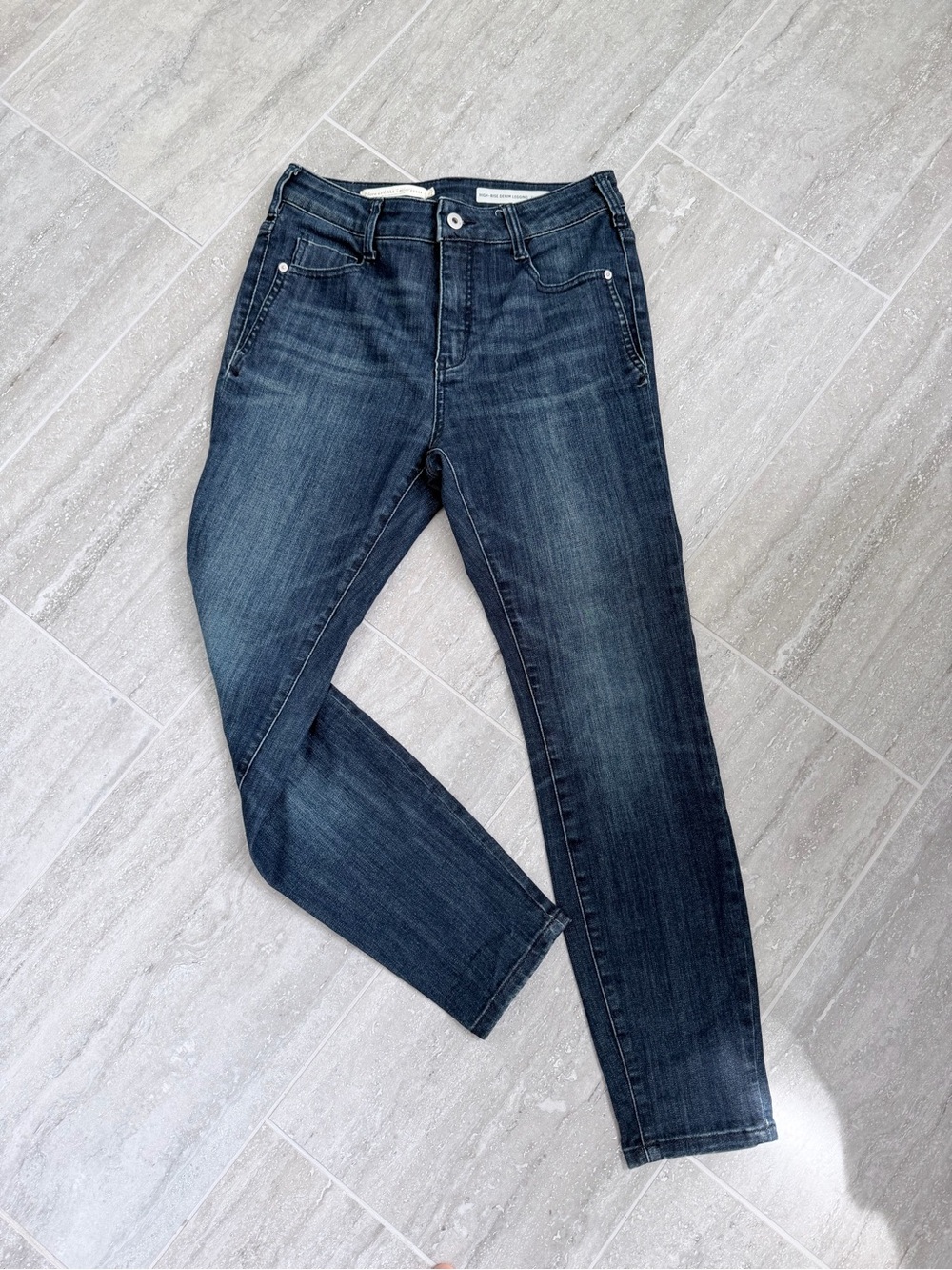 Pilcro High Rise Denim Leggings Size 29 Dark Wash  Stretch Anthropologie